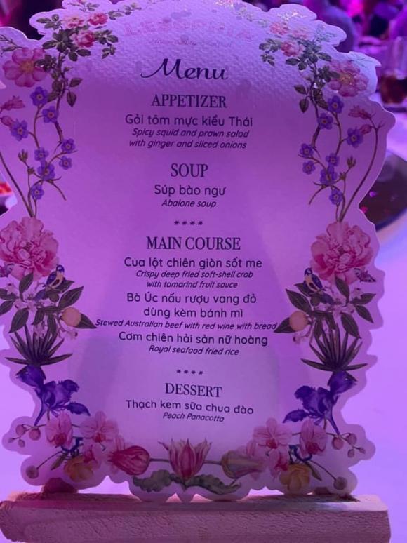Hé lộ thực đơn toàn món sang của đám cưới trăm tỷ ở Kiên Giang-5