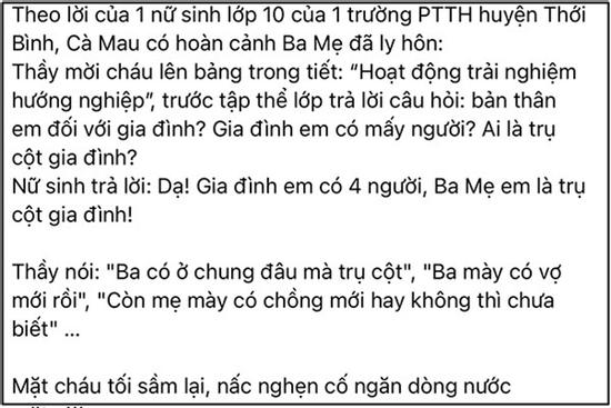 Một thầy giáo phát ngôn gây shock khi nhắc đến cha mẹ học sinh