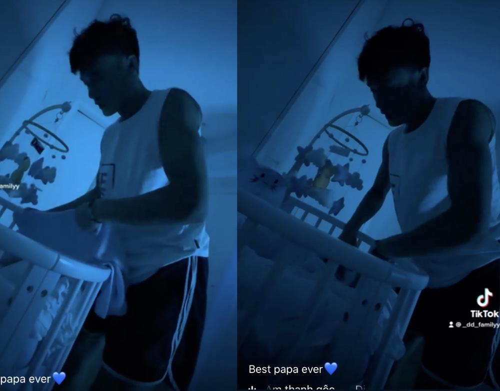 Bùi Tiến Dũng nửa đêm mò dậy chăm con, vợ Tây phản ứng bất ngờ-1
