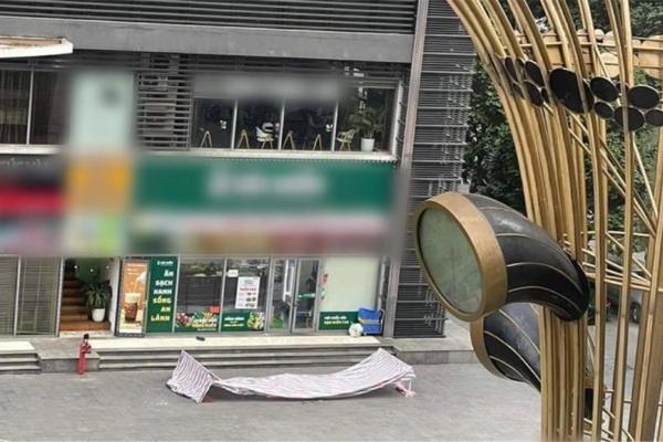 Bé trai rơi từ tầng cao chung cư xuống đất tử vong thương tâm ở Hà Nội-1