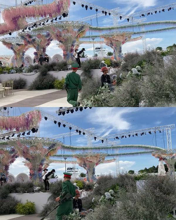 Đám cưới trăm tỷ kết thúc, người dân đổ xô ngắt hoa mang về-3