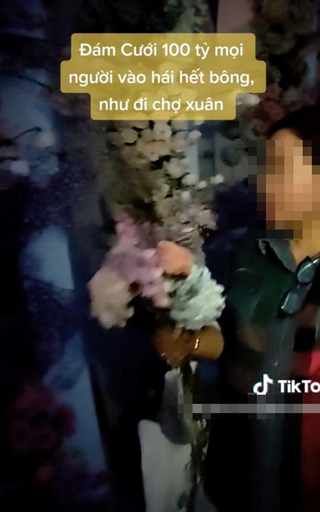 Đám cưới trăm tỷ kết thúc, người dân đổ xô ngắt hoa mang về-5