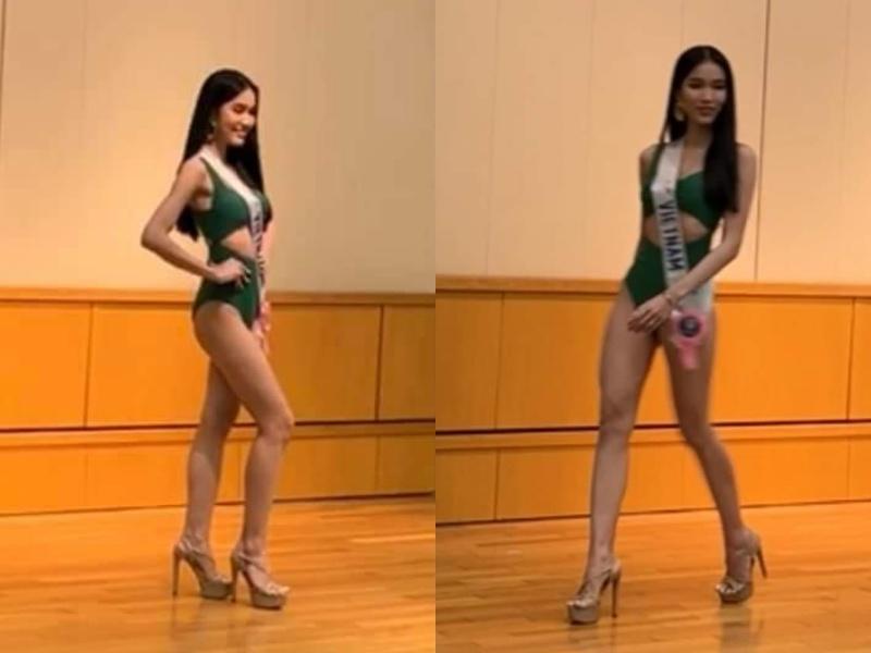 Phương Anh gây tranh cãi với phần thi áo tắm ở Miss International-1