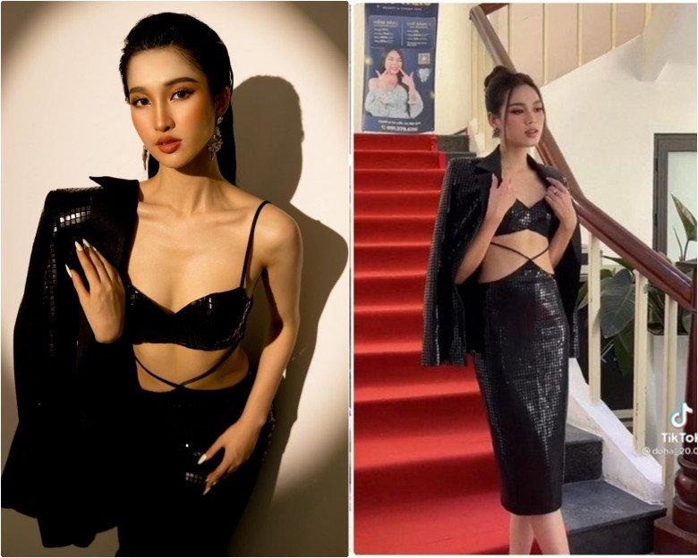 Phương Nhi đụng Tiểu Vy bộ đầm đi đám cưới Đỗ Mỹ Linh-13