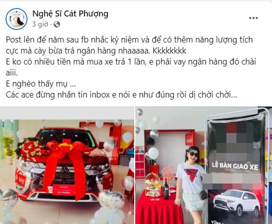 Cát Phượng khoe xế mới tậu và sự thật vay ngân hàng?-1