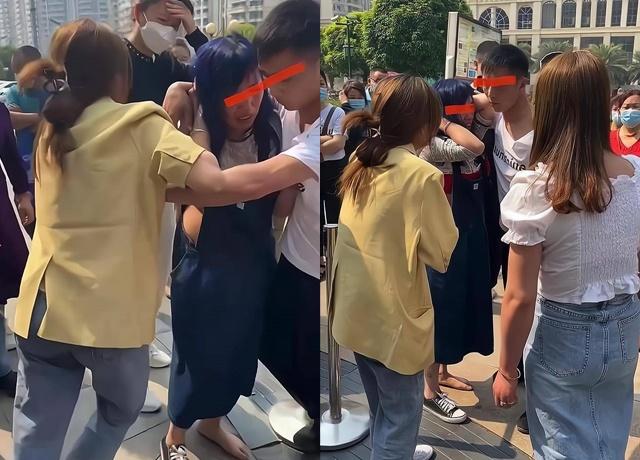 Tiểu tam ra vẻ yếu đuối, vợ bất lực vì bị chồng ngăn cản đánh ghen-1