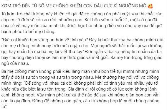 Con dâu ngưỡng mộ thư tình bố chồng gửi mẹ chồng-1