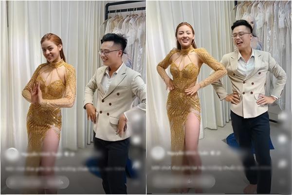 Hot girl trứng rán mặc lại váy của dàn hậu Việt, xin vía vương miện?-4