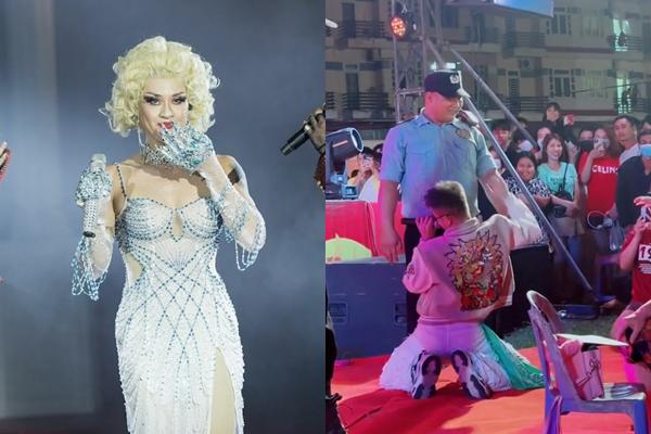 Thanh Duy trượt ngã đau điếng khi đang nhảy trên giày cao gót-5