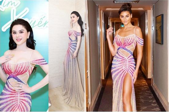 Lâm Khánh Chi lấn át cả Miss Earth 2020 khi đụng hàng