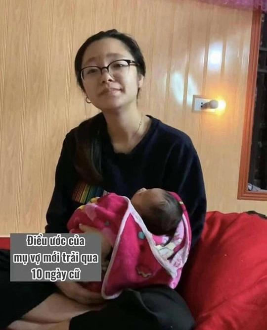 Hài hước với hình ảnh người vợ bị lừa gội đầu sau 10 ngày ở cữ-1