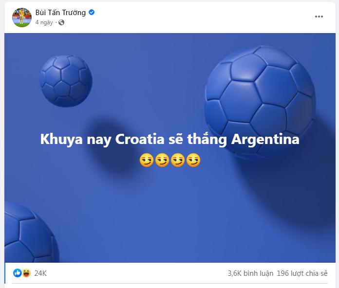 Tấn Trường số nhọ, đoán World Cup đội nào thắng, đội đó thua thảm-4