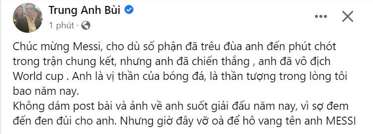 Vbiz rộn ràng ăn mừng Messi và đồng đội vô địch World Cup-12