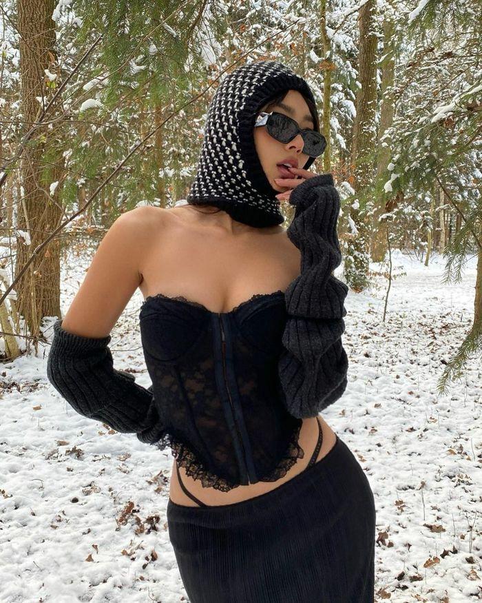 Bái phục Lệ Quyên, Thảo Nhi Lê mặc phong phanh giữa gió lạnh-7