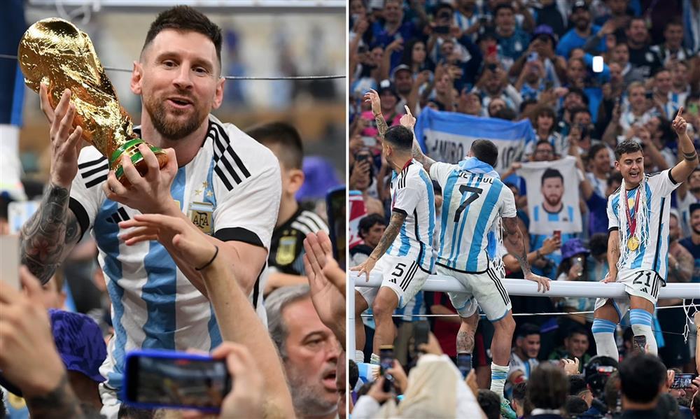 Thành viên tuyển Argentina cắm đầu thùng rác mừng ngôi vô địch-3