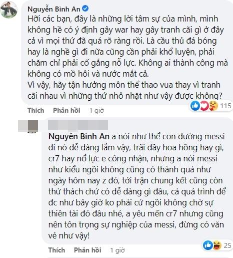 Bình An gây tranh cãi khi luận bàn Messi và Ronaldo-7