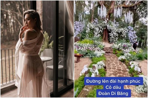 Đoàn Di Băng mặc váy cưới gợi cảm, nhan sắc ảnh bị tag ra sao?-10