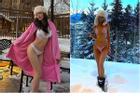 Hoa hậu Chuyển giới Trân Đài mặc nội y giữa trời tuyết gây tranh cãi