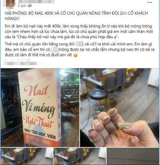 Làm nail 400k nhem nhuốc bẩn thỉu, chủ quán còn đòi vặt cổ khách-2