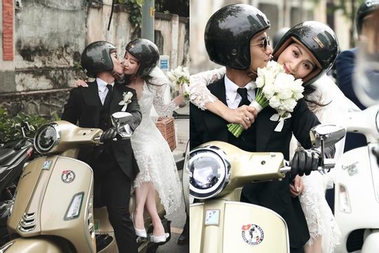 Khánh Thi 'theo chàng về dinh' cùng dàn xe hùng hậu