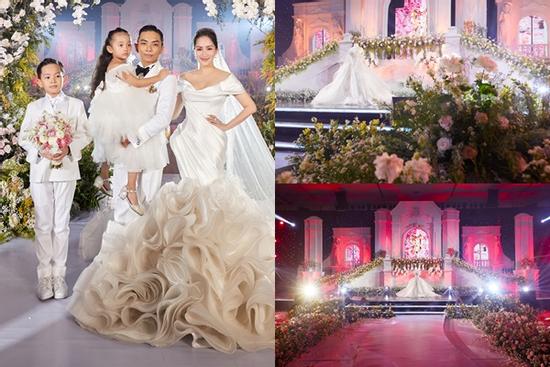 Khánh Thi - Phan Hiển lộ diện đẹp đôi, trầm trồ không gian cưới