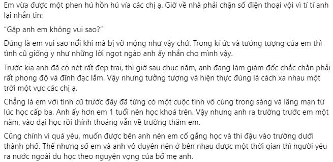 Lộng lẫy đi gặp tình cũ, em suýt ngất khi anh thở bung cả cúc áo-1