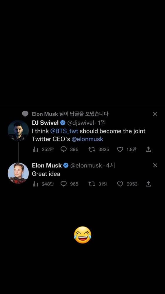 Trưởng nhóm BTS thích thú khi được Elon Musk mời làm CEO Twitter-2