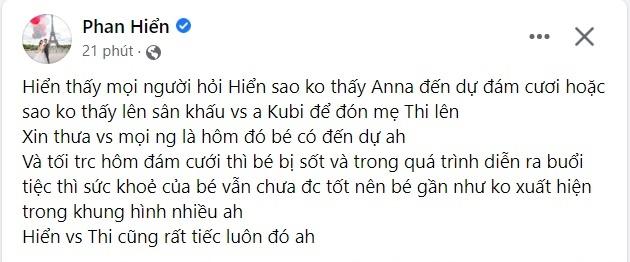 Vì sao con gái vắng mặt trong lễ cưới Khánh Thi - Phan Hiển?-5