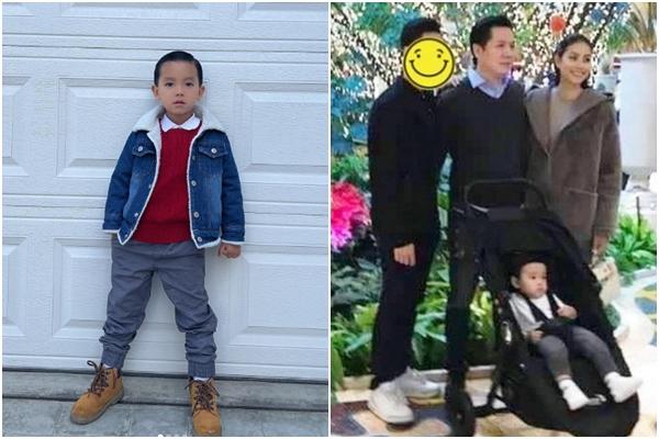 Phạm Hương cho quý tử mặc lại đồ cũ, phong cách hệt bố đại gia-6