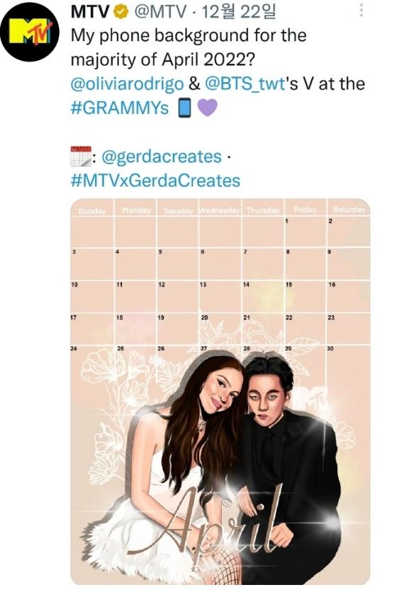 Màn tán tỉnh Olivia Rodrigo của V (BTS) là khoảnh khắc đỉnh nhất năm-2