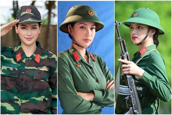 Miss Grand Thiên Ân siêu đáng yêu với quân phục ở Sao Nhập Ngũ