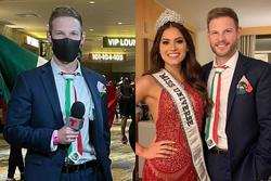 Miss Universe có bầu với phóng viên điển trai?