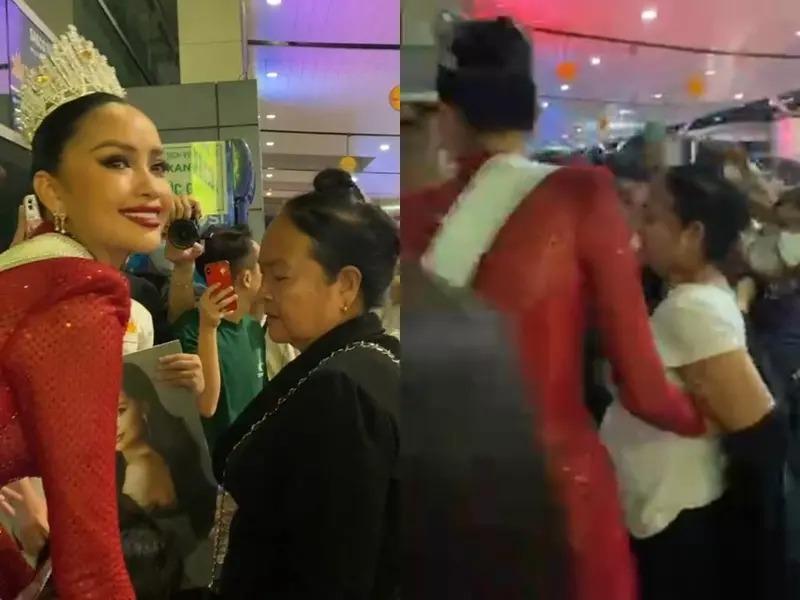 Ngọc Châu mặc áo vía của mẹ khi phỏng vấn kín Miss Universe-8