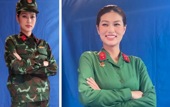 Nhã Phương ra dáng chiến sĩ, mặc quân phục đẹp nhờ body đầy đặn-6