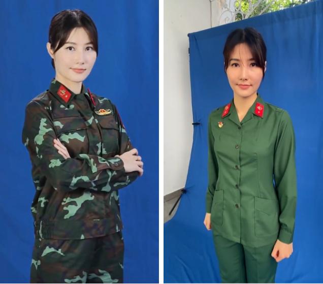 Nhã Phương ra dáng chiến sĩ, mặc quân phục đẹp nhờ body đầy đặn-8