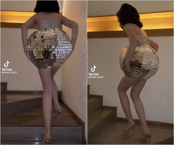 Đỗ Thị Hà đi như vịt bầu, đứng suốt 2 tiếng vì mặc váy độc lạ-2