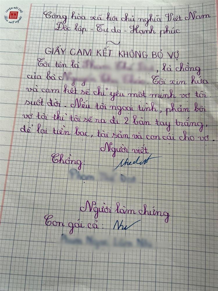 Sợ bố phản bội mẹ, bé gái bắt bố ký giấy cam kết không bỏ vợ-2