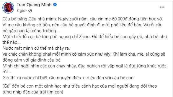 Sao Việt cầu nguyện bé trai rơi vào trụ bê tông gặp được phép màu-1