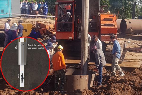 Vụ bé trai rơi xuống trụ bê tông: Dự kiến 8 giờ sáng nay nhổ cọc-4