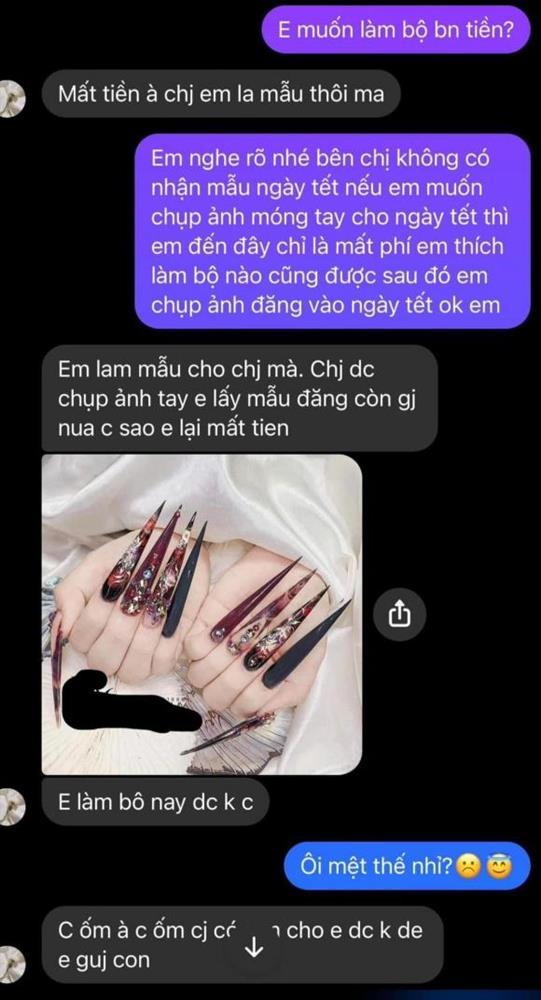 Cô gái nài nỉ chủ tiệm nail chụp tay lấy mẫu: Sao em phải mất tiền-2