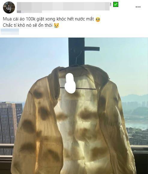 Mua áo khoác 100k, nữ sinh khóc hết nước mắt ngay khi vừa giặt xong-1