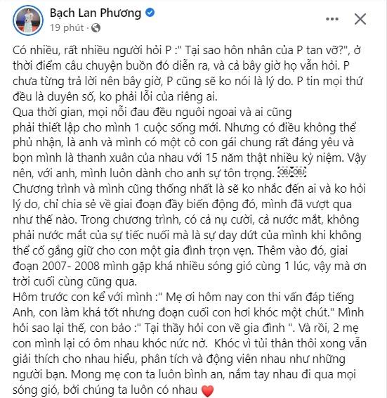 Bạn gái Huỳnh Anh hiếm hoi nhắc tới chồng cũ