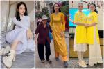 Hoa hậu 1m86 Bảo Ngọc mặc áo dài cùng sneaker: Chê hay khen?