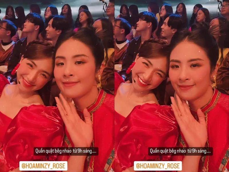 Hòa Minzy sơ hở là đọ chiều cao với các hoa hậu, á hậu-14