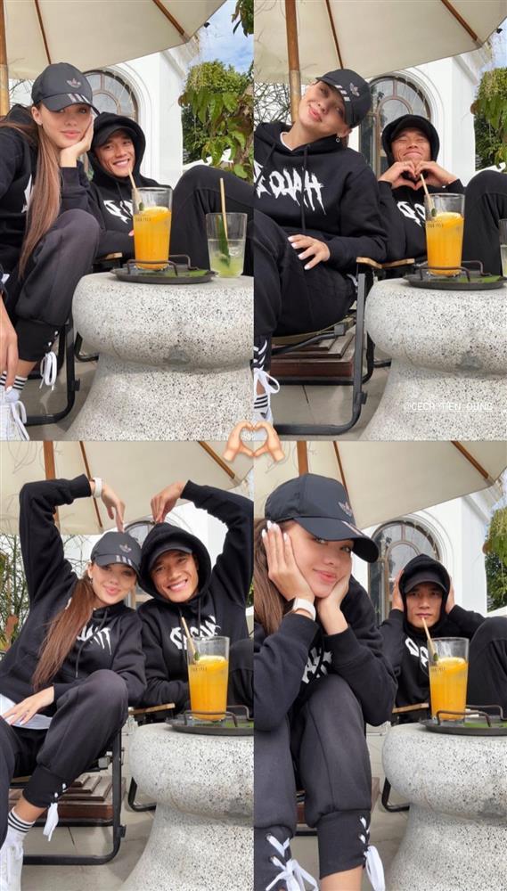 Vợ chồng Bùi Tiến Dũng diện đồ đôi, ngỡ ngàng mặt mộc mẫu Tây-3