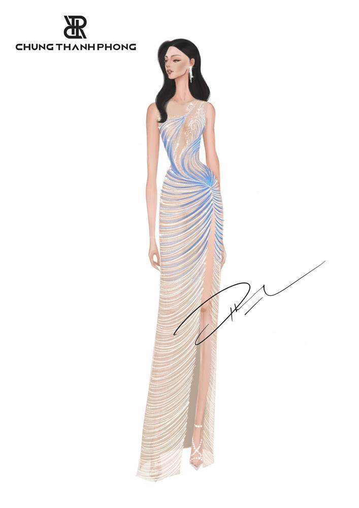 Đầm bán kết và chung kết Miss Universe 2022 của Ngọc Châu lộ diện-2