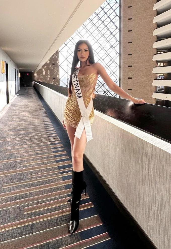 Đầm bán kết và chung kết Miss Universe 2022 của Ngọc Châu lộ diện-3