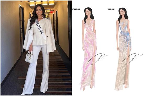 Đầm bán kết và chung kết Miss Universe 2022 của Ngọc Châu lộ diện