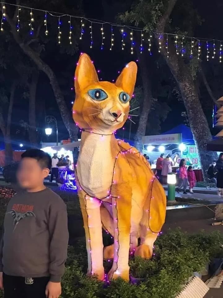 Hài hước linh vật mèo ánh mắt thất thần, nụ cười ngờ ngệch-6