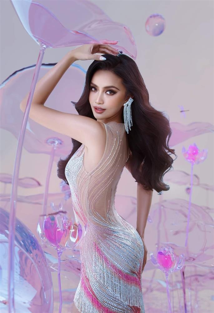 Ngọc Châu đẹp xuất sắc với đầm bán kết Miss Universe mà vẫn bị chê?-3